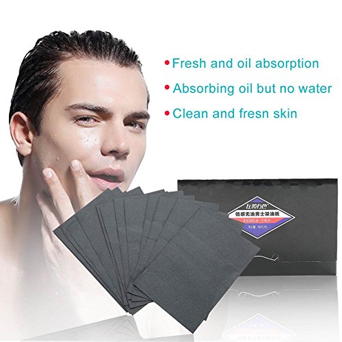 Oil Control Paper, 80Pcs/pack Men Blotter Face Oil Control Absorbing Paper Bl...