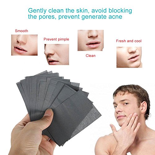 Oil Control Paper, 80Pcs/pack Men Blotter Face Oil Control Absorbing Paper Bl...