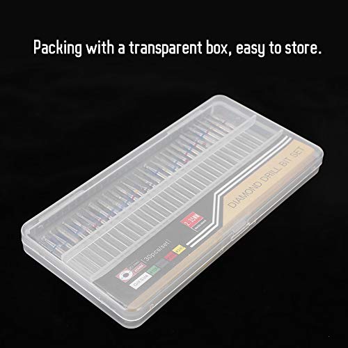 Salmue Nail Art Drill Kit, 30 /Set Diamond Grinding Head Nail Art Drill Polis...
