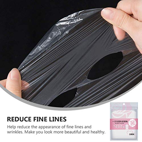 SALOCY 200 Sheets Disposable Facial Mask Facial Sheet Mask Transparent DIY Fa...