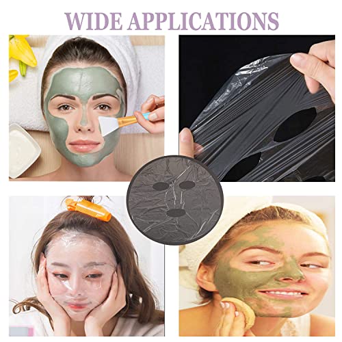 SALOCY 200 Sheets Disposable Facial Mask Facial Sheet Mask Transparent DIY Fa...