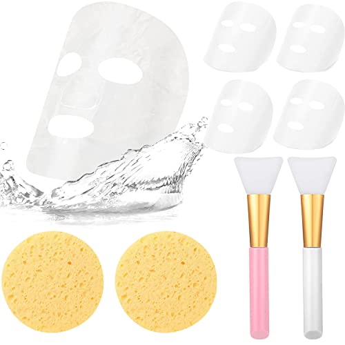 SALOCY 200 Sheets Disposable Facial Mask Facial Sheet Mask Transparent DIY Fa...