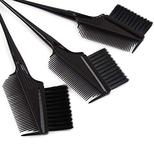 Emperor Hair Dye Brushes - 3 Angled Tint Brushes with Integrated Combs - Hair...