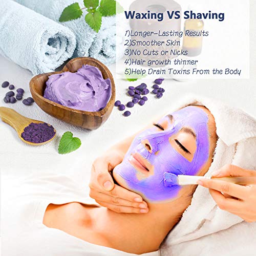 Waxing Kit(25 in 1), Wax Warmer Hair Removal Machine Home Wax Heater with 8 H...