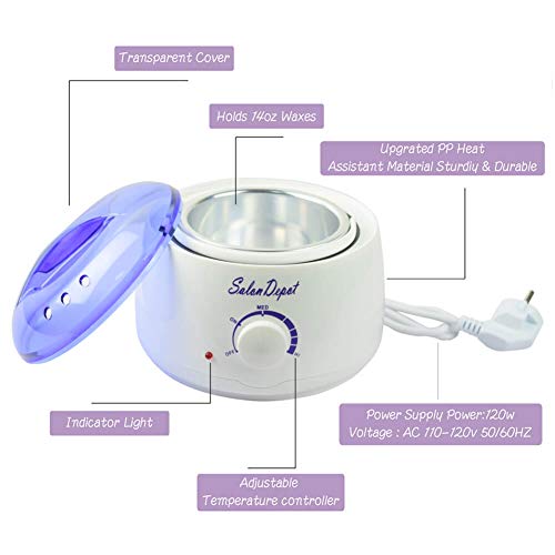 Waxing Kit(25 in 1), Wax Warmer Hair Removal Machine Home Wax Heater with 8 H...