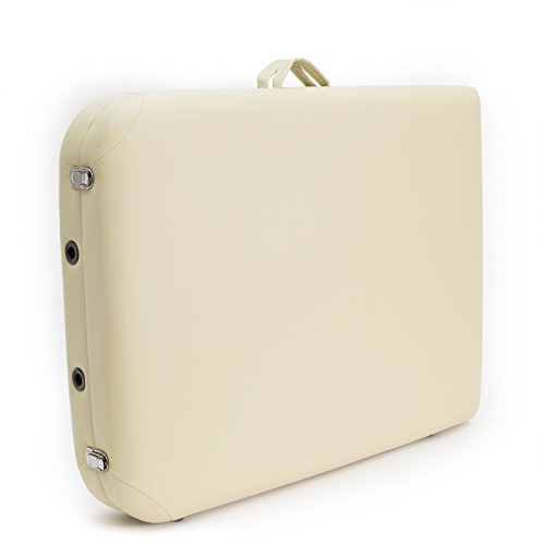 Saloniture Basic Portable Folding Massage Table - Cream