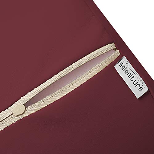 Saloniture Jumbo Round Massage Table Bolster Pillow Pad - 26 x 9 Inch - Burgundy