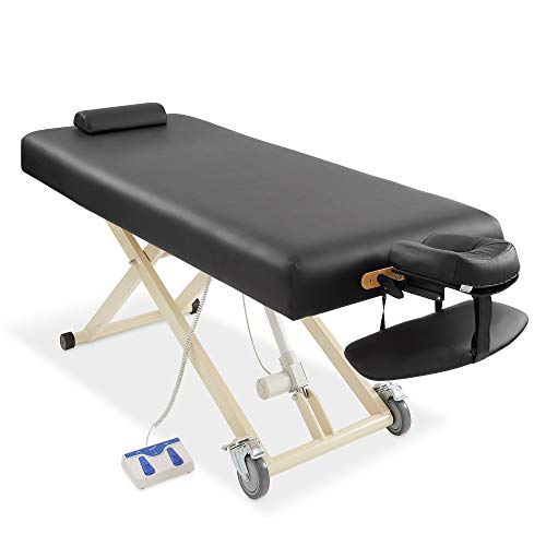 Saloniture Professional Electric Lift Massage Table - Includes Headrest, Face...