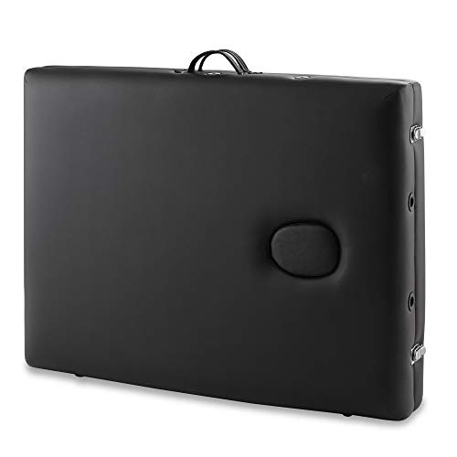 Saloniture Professional Portable Lightweight Bi-Fold Massage Table with Alumi...