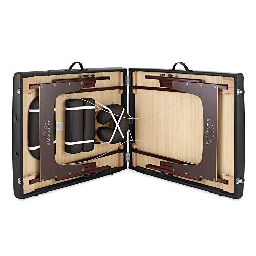 Saloniture Professional Portable Lightweight Bi-Fold Memory Foam Massage Tabl...