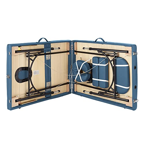 Saloniture Professional Portable Lightweight Tri-Fold Massage Table with Alum...