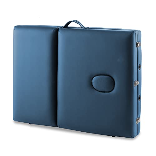 Saloniture Professional Portable Lightweight Tri-Fold Massage Table with Alum...