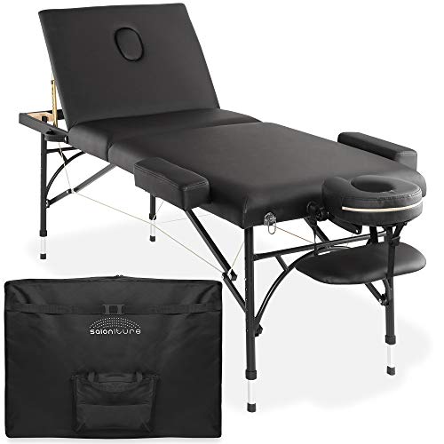 Saloniture Professional Portable Lightweight Tri-Fold Massage Table with Alum...