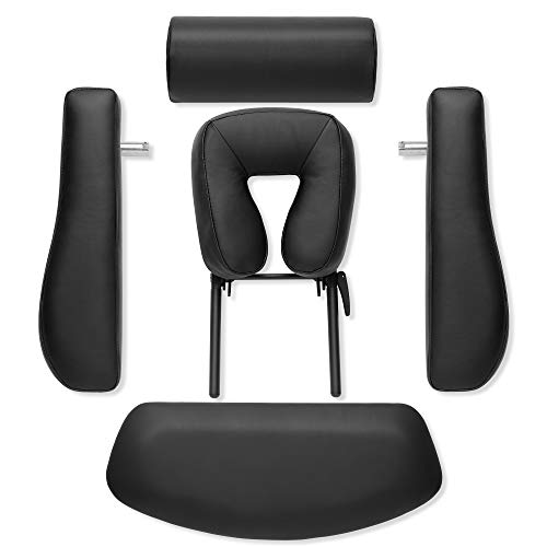 Saloniture Professional Stationary 4-Section Massage Table - Includes Shelf, ...