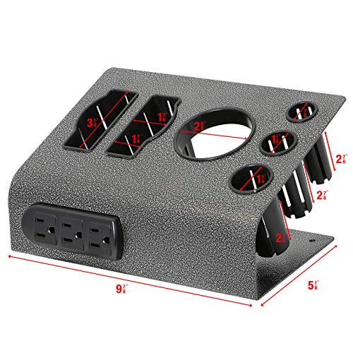 Saloniture Tabletop Hair Iron & Blow Dryer Holder - Salon Appliance Stand w/ ...