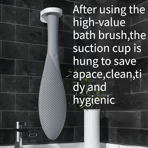 Salted Fish Brush, Silicone Bath Brush, Electric Massager, Long Handle Back W...