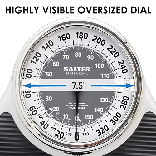 Salter Pro-Helix Professional Oversized Bathroom Scale with Black Vinyl Anti-...