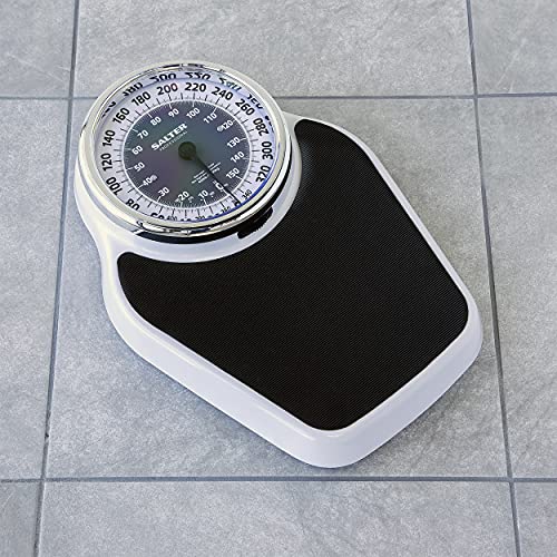 Salter Pro-Helix Professional Oversized Bathroom Scale with Black Vinyl Anti-...