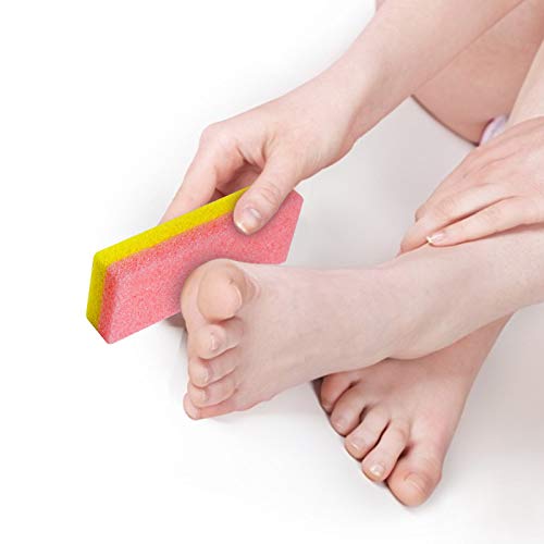 Foot Pumice Stone for Feet Set, Includes 2 PCS Pedicure Glass Stone for Heavy...