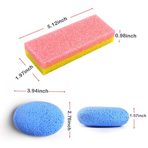 Foot Pumice Stone for Feet Set, Includes 2 PCS Pedicure Glass Stone for Heavy...