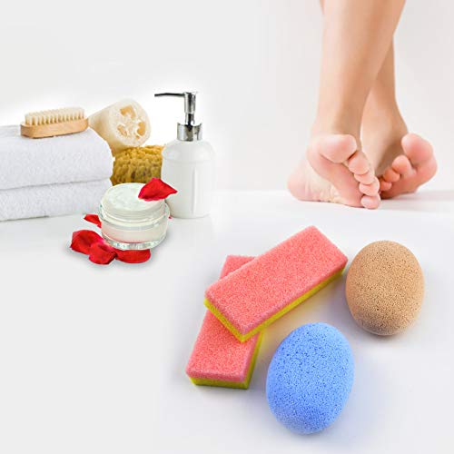 Foot Pumice Stone for Feet Set, Includes 2 PCS Pedicure Glass Stone for Heavy...