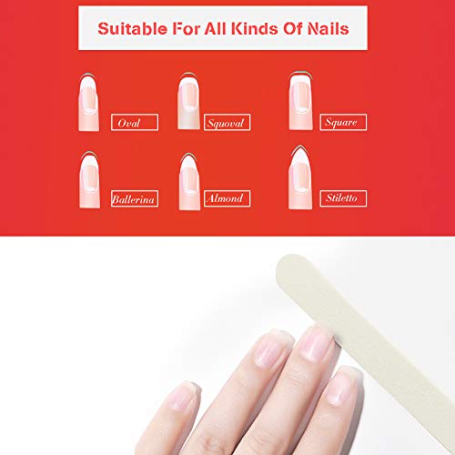 Professional Nail Files Double Sided Emery Board 80/100 Grit for Poly Gel Acr...