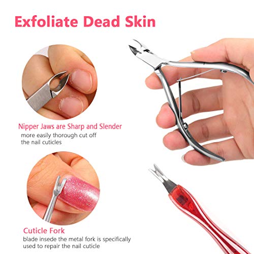 Nail Polish Remover Tool Kit, Triangle Cuticle Peeler Scraper, Cuticle Pusher...
