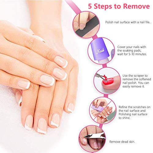 Nail Polish Remover Tool Kit, Triangle Cuticle Peeler Scraper, Cuticle Pusher...