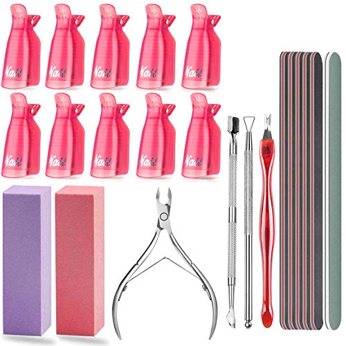 Nail Polish Remover Tool Kit, Triangle Cuticle Peeler Scraper, Cuticle Pusher...