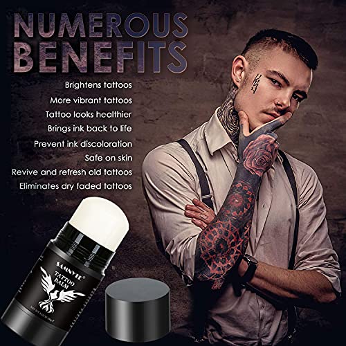 Samnyte Tattoo Balm, 3.53Oz Tattoo Brightener & Refresh Old Tattoos, Tattoo C...