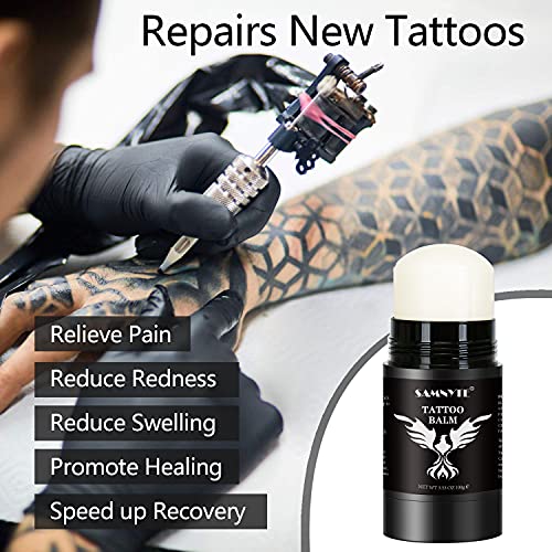 Samnyte Tattoo Balm, 3.53Oz Tattoo Brightener & Refresh Old Tattoos, Tattoo C...