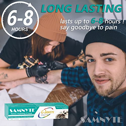 Tattoo Numbing Cream Before Tattoo, ( 2.12oz ) 6 - 8 Hours Painless Numbing C...