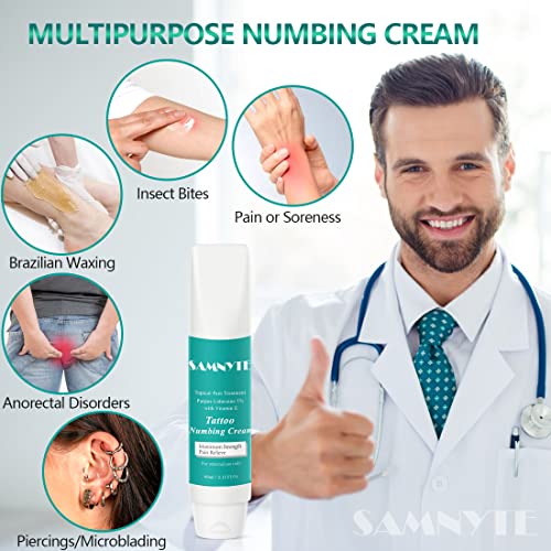 Tattoo Numbing Cream Before Tattoo, ( 2.12oz ) 6 - 8 Hours Painless Numbing C...