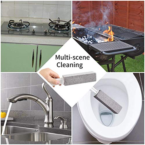 Pumice Cleaning Stone with Handle, 2 Pack Pumice Stone Toilet Bowl Scrubber R...