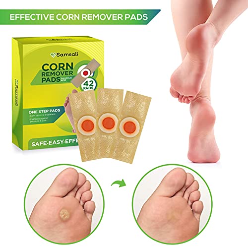 Samsali Corn Remover, 42 Corn Remover Pads, Toe Corn and Callus Removal, Corn...