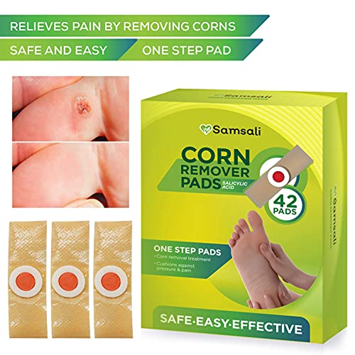 Samsali Corn Remover, 42 Corn Remover Pads, Toe Corn and Callus Removal, Corn...