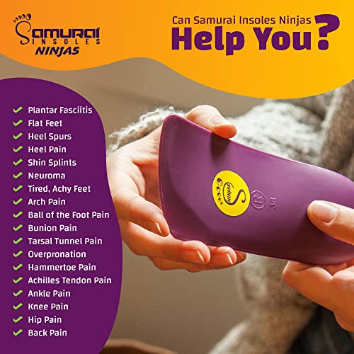 Samurai Insoles Ninjas Plantar Fasciitis Relief Arch Support Shoe Insoles, Wo...
