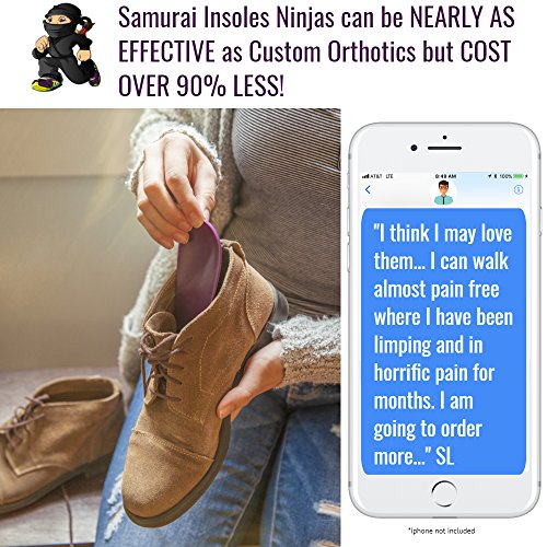 Samurai Insoles Ninjas Plantar Fasciitis Relief Arch Support Shoe Insoles, Wo...