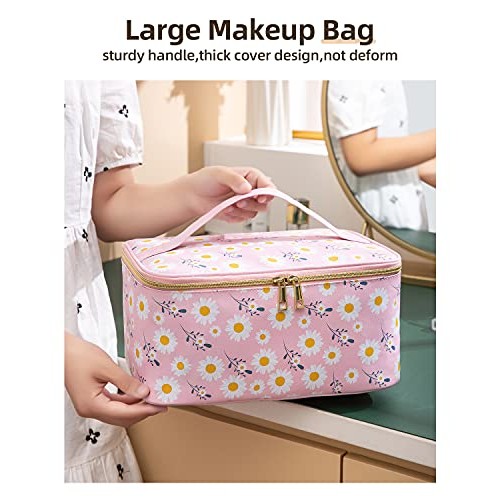 SAMZSKY Makeup Bag Set, 3 Pcs Portable Travel Cosmetic Bag Waterproof Organiz...