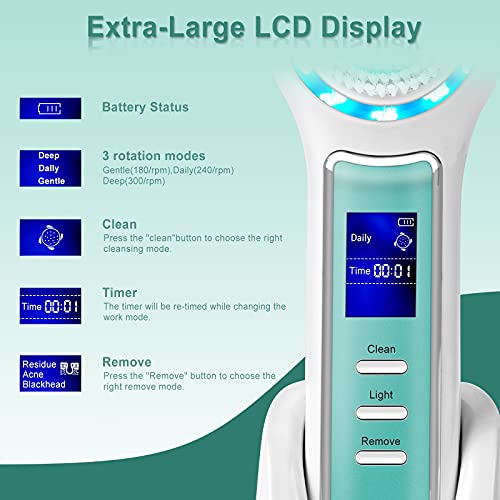 Blackhead Remover Vacuum,Rechargeable Facial Cleansing Brush Waterproof,Elect...