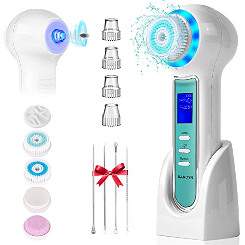 Blackhead Remover Vacuum,Rechargeable Facial Cleansing Brush Waterproof,Elect...