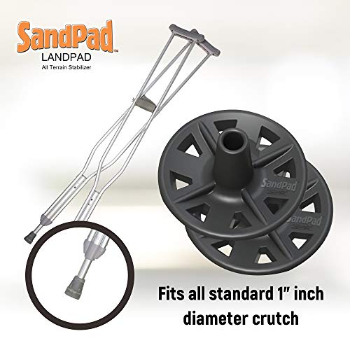 EZ-Walk/SandPad™ LandPad All Terrain Stabilizer Tips (Paired Pack for Crutche...