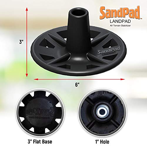 EZ-Walk/SandPad™ LandPad All Terrain Stabilizer Tips (Paired Pack for Crutche...