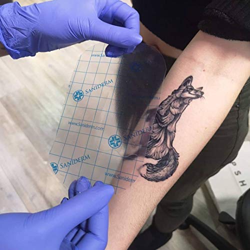 Saniderm Tattoo Aftercare Bandage | Transparent Hygienic Adhesive Wrap | 10.2...