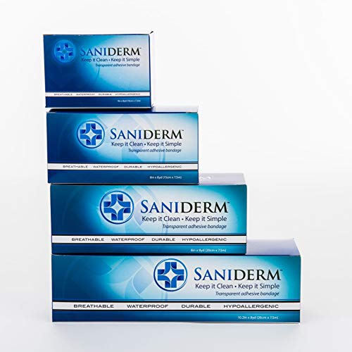 Saniderm Tattoo Aftercare Bandage | Transparent Hygienic Adhesive Wrap | 10.2...