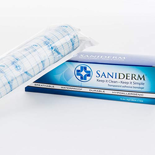 Saniderm Tattoo Aftercare Bandage | Transparent Hygienic Adhesive Wrap | 10.2...