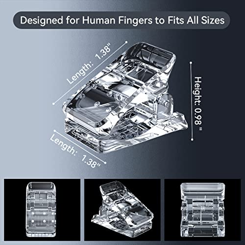 Sanie 10 PCS Clear Nail Tips Clip Fit All Finger for Quick Building Polygel N...