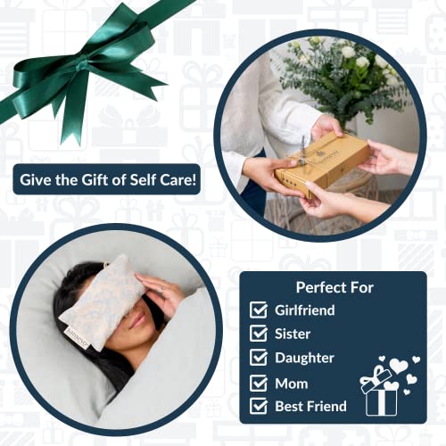 SANSEVO Lavender Eye Pillow - Weighted Eye Pillows for Relaxation Sleeping Me...