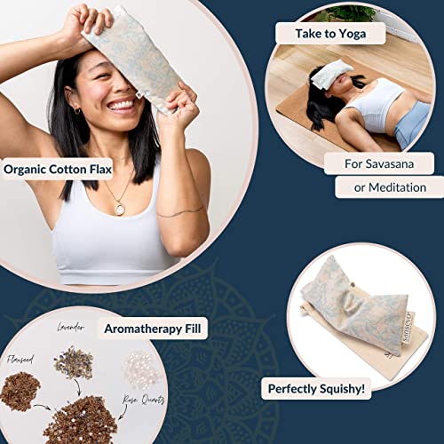 SANSEVO Lavender Eye Pillow - Weighted Eye Pillows for Relaxation Sleeping Me...