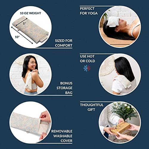 SANSEVO Lavender Eye Pillow - Weighted Eye Pillows for Relaxation Sleeping Me...